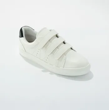 Dámské tenisky Zlaté tenisky na suchý zip bílá/černá 41