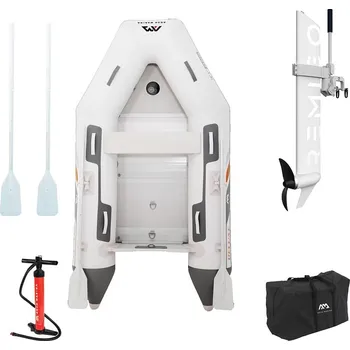 Vodní sport Člun AQUA MARINA A-DeLuxe 3,6m AL BT-06360AL - nafukovací člun s hliníkovou podlahou - sada: s elektrickým motorem REMIGO 1 kW