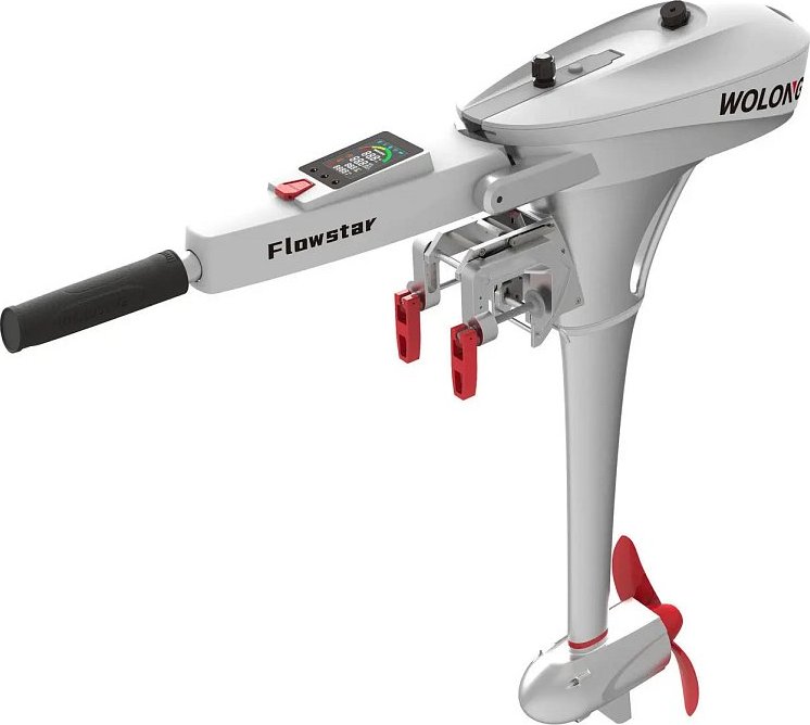 Lodní elektrický motor WOLONG FLOWSTAR 1,5 kW S - přívěsný s baterií