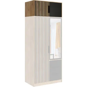 Nástavec na skříň Stolar Nástavec na šatní skříň Bali D2 LUX Barva: černá