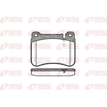 Brzdová destička Sada brzdových destiček, kotoučová brzda REMSA 1193.00