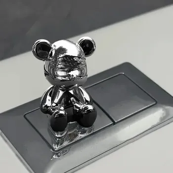 Splachovací tlačítko ve tvaru srdce pro WC - Medvěd-Akryl