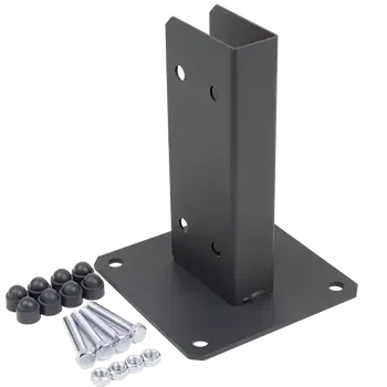 Patka sloupku se čtvercovou základnou černá 80x200x150x2,5 mm GPP 80