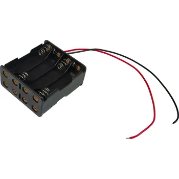 Článková baterie Pouzdro na baterie 8x AAA, 2x4 vedle sebe, vývod vodiče, sériové zapojení