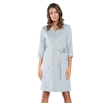 Dámský župan Dámský bavlněný župan Italian Fashion Montana grey L Šedá
