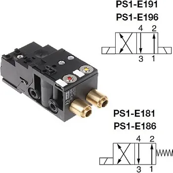 Ventil Dvoudílný vysokorychlostní sedlový pneumatický ventil 4/2 4mm Parker PS1-E181