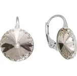 Náušnice šedé Rivoli se Swarovski Elements Sweet Candy K112212SS Silver Shadow 12 mm