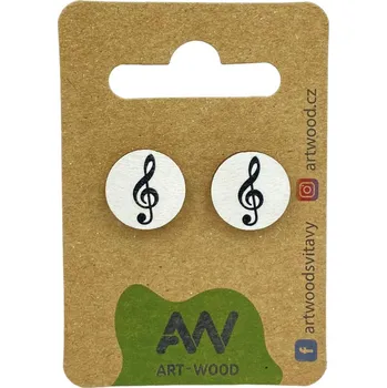 Náušnice art-wood.cz Náušnice - houslový klíč