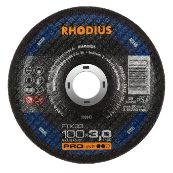 Řezný kotouč RHODIUS Ruční řezný kotouč FTK33 100 x 3,0 x 16,00 PROline