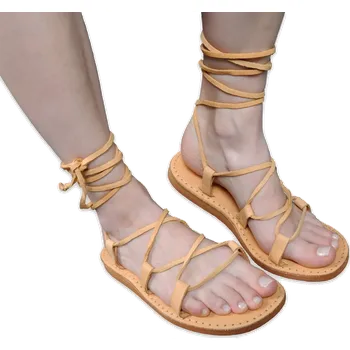 Dámské sandále BabičkaOvečková.cz Sandály kristusky z přírodní kůže světle béžová, Velikost EU 45