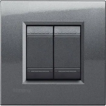 Elektrická zásuvka Rámeček BTICINO LNA4802AC ocel LNA4802AC