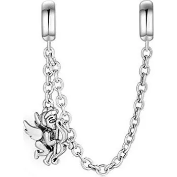 Módní doplněk NUBIS® Stříbrný bezpečnostní řetízek na náramek - S0003