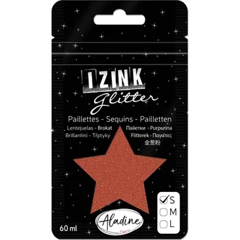 Speciální výtvarná barva Aladine Třpytky Aladine Izink Glitter, 60 ml, vel. S - marron, hnědé