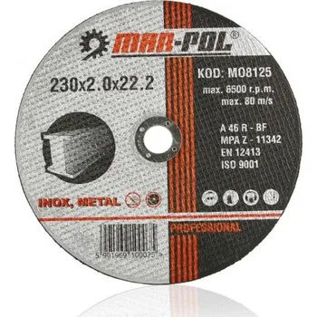 Řezný kotouč Řezný kotouč na kov 230 x 2.0 x 22.2 mm M08125