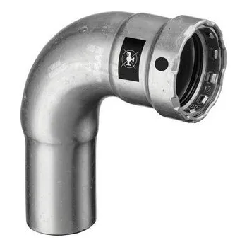 Fitinka Viega Oblouk 90° Megapress 1" vni/vně, zásuvný konec, EPDM, ocel / pozinkovaný 694654