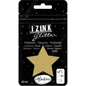 Výtvarná barva Aladine Třpytky Aladine Izink Glitter, 60 ml, vel. S - doré, zlaté