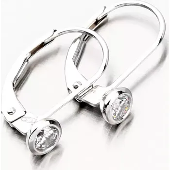 Náušnice Dámské náušničky bílé zlato 585 zirkonem 52DZ-8007B-KL-ZIR