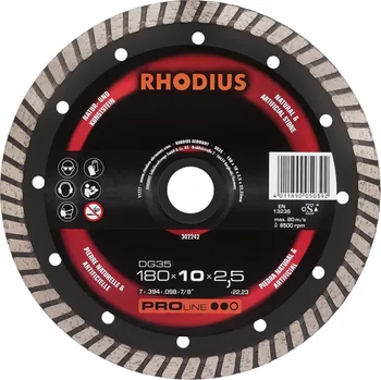 Řezný kotouč RHODIUS Diamantový řezný kotouč DG35 180 x 10,0 x 2,5 x 22,23 PROline