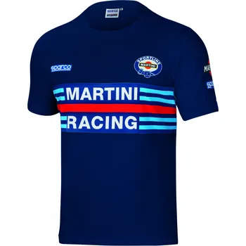 Pánské tričko SPARCO Martini Racing modré pánské triko XXL
