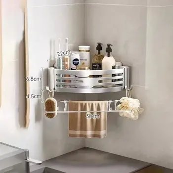 Držák na ručník Koupelnová police na zeď s držákem na ručníky | organizér - S držákem na ručník B