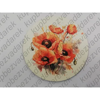 Podtácek sololak - kruh 15 cm - Vlčí máky