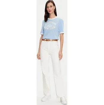 Pánské tričko Tommy Hilfiger T-Shirt Varsity Ringer WW0WW42585 Modrá Regular Fit M