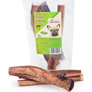 Krmivo pro psa NATURECA v.o.f. NATURECA pochoutka Hovězí penis sušený 15cm, 3ks