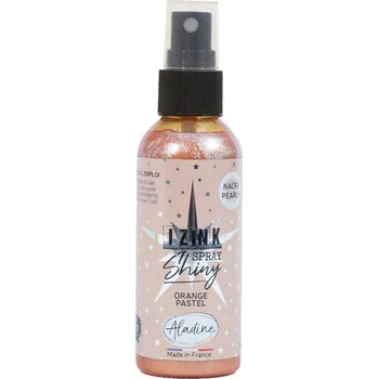 Speciální výtvarná barva Aladine Perleťový inkoust ve spreji Aladine Izink Shiny, 80 ml - pastelově oranžový