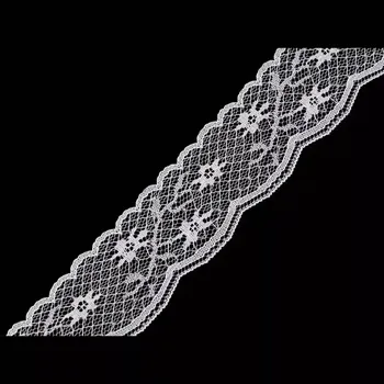 Stuha Silonová krajka 38mm bílá (Silonová krajka bílá)