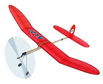 letadlo a vrtulník Siva Alpi letadlo na gumu červené