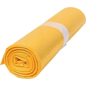 Pytle na odpadky Pytel PE 70x100 žlutý 80mi/15ks