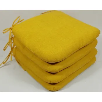 Podsedák Axin Trading s.r.o. Sedák 40x40 cm látka žlutý melír - set 4 kusy