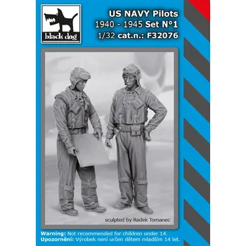 Plastikový model Blackdog 1/32 US NAVY pilots 1940-45 set No.1 (2 fig.)