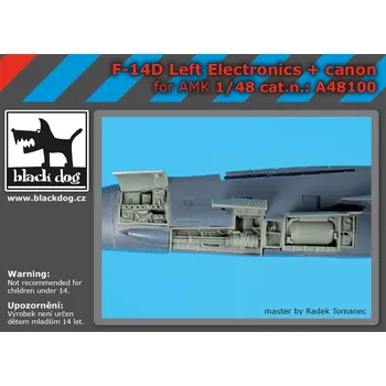 Plastikový model Blackdog 1/48 F-14D left electronics + cannon (AMK)
