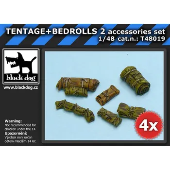 Plastikový model Blackdog 1/48 TENTAGE+BEDROLLS 2 accessories set