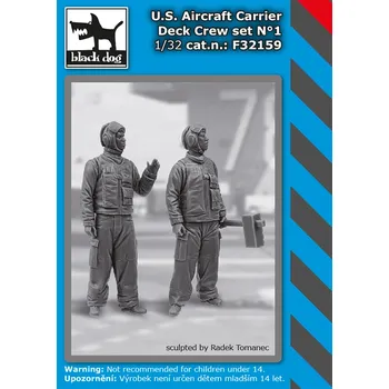 Plastikový model Blackdog 1/32 US aircraft carrier deck crew set (2 fig.)