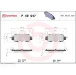 Sada brzdových destiček, kotoučová brzda BREMBO P 49 047