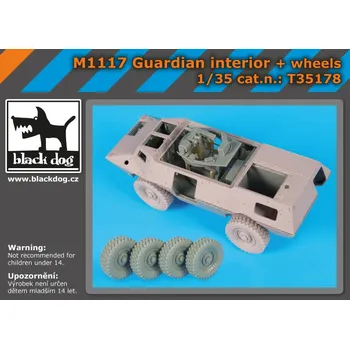 Plastikový model Blackdog 1/35 M 1117 Guardian interior set & wheels (TRUMP)