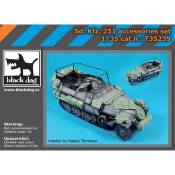 Plastikový model Blackdog 1/35 Sd.Kfz. 251 accessories set