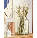 Váza na květy světle zelená skleněná 35 cm ručně vyrobená dekorativní doplněk moderní design Beliani