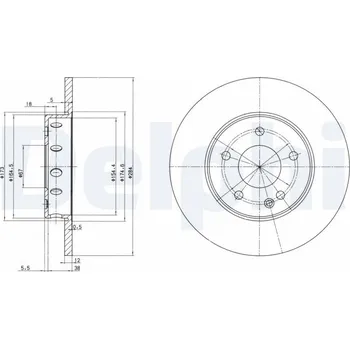 Brzdový kotouč Brzdový kotouč DELPHI BG2769