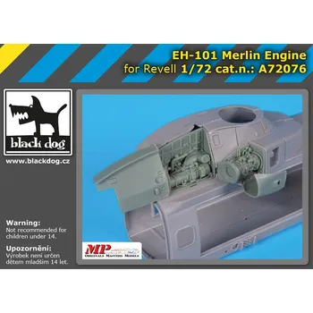 Plastikový model Blackdog 1/72 EH-101 Merlin engine (REV)