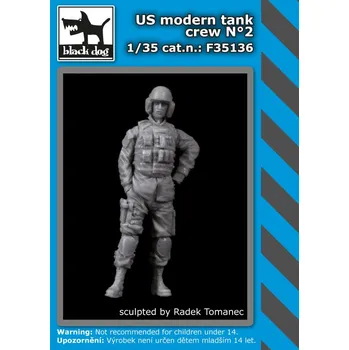 Plastikový model Blackdog 1/35 US modern tank crew No.2 (1 fig.)