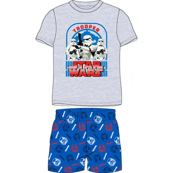 Chlapecké pyžamo Star-Wars licence Chlapecké pyžamo - Star Wars 5204A354, šedý melír / modrá Barva: Šedá, Velikost: 98