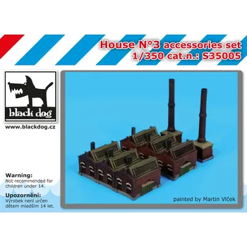 Plastikový model Blackdog 1/350 House No.3 accessories set