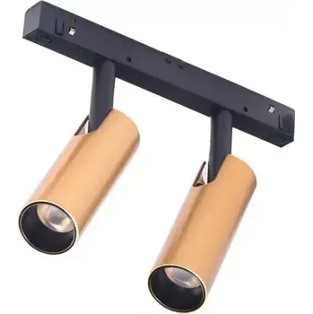 LED svítidlo do lišty Alfa Niko 2 Track Magnetic 2X7W 3000K zlaté/Bk