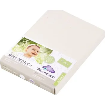 Prostěradlo Träumeland Organic bavlněné prostěradlo 40 x 90 cm Naturweiss