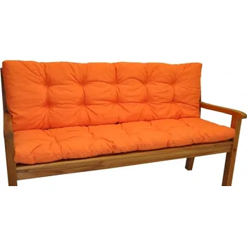 Podsedák Axin Trading s.r.o. Polstr na zahradní lavičku 150 cm - látka oranžový melír