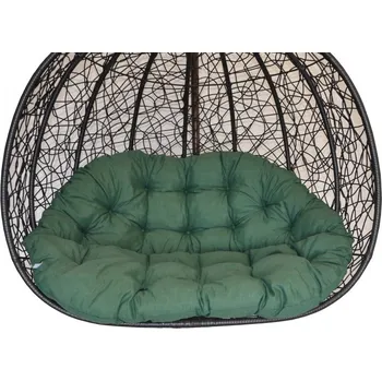 Axin Trading s.r.o. Polstr na závěsnou houpačku Double - látka tmavě zelený melír