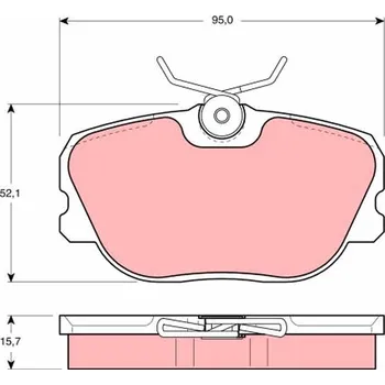 Brzdová destička Sada brzdových destiček, kotoučová brzda TRW GDB493